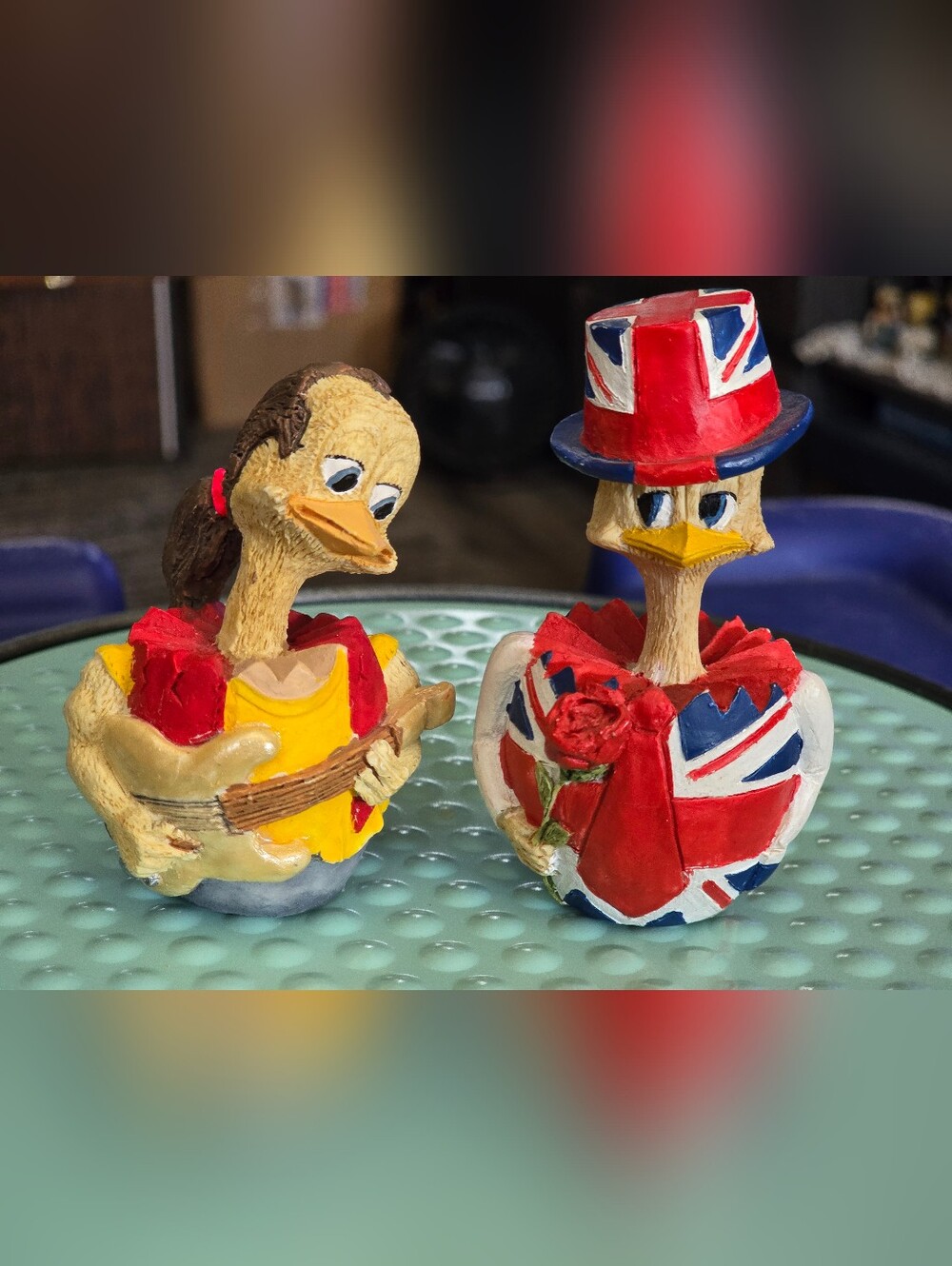 Eggbert and Friends Figurine - Malcolm Bowmer - FLY THE FLAG & CHICKEN FEEDBACK